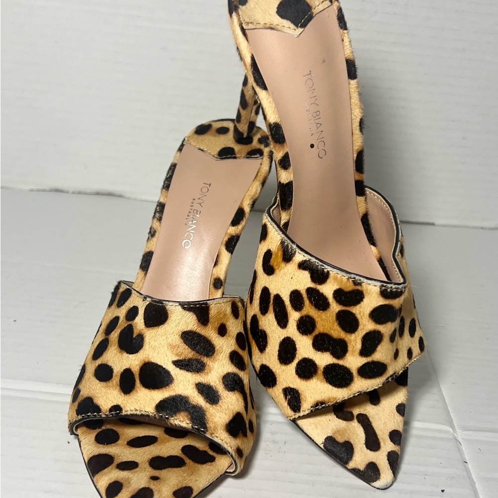 Tony Bianco Leopard Print Women's Heels 7.5